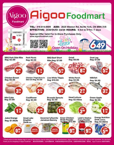Aigoo Foodmart Flyer April 3 to 9