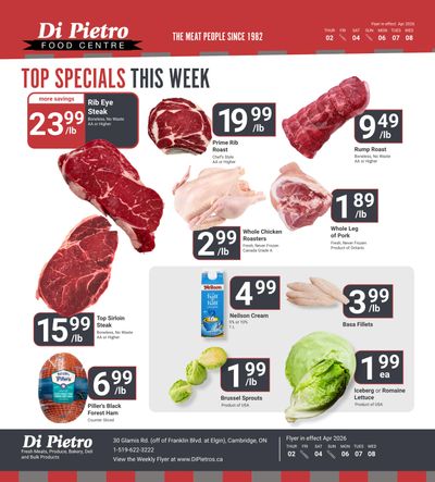 Di Pietro Food Centre Flyer April 2 to 8