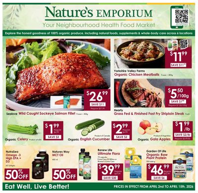 Nature's Emporium Bi-Weekly Flyer April 2 to 15