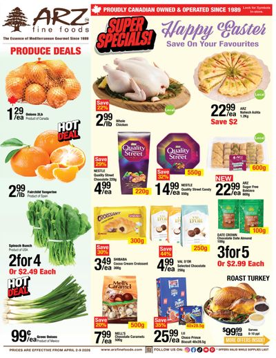 Arz Fine Foods Flyer April 2 to 9