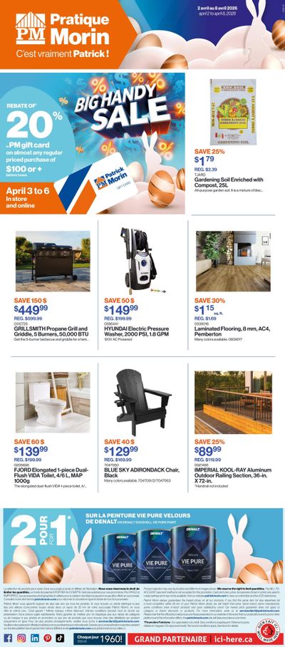 Patrick Morin Flyer April 2 to 8