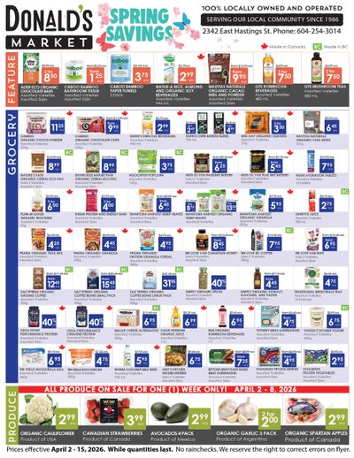 Donald's Market Flyer April 2 to 15