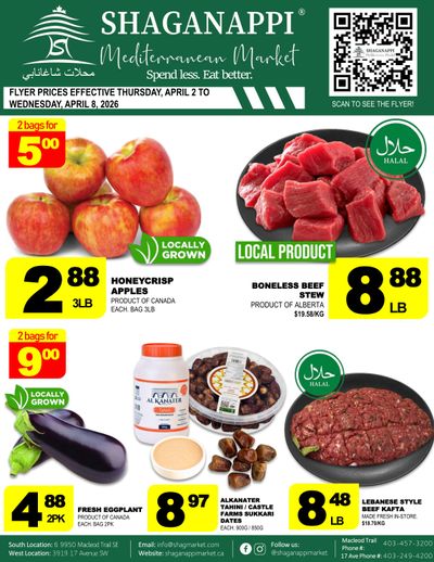 Shaganappi Mediterranean Market Flyer April 2 to 8