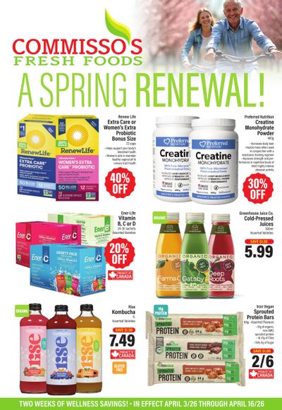 Commisso's Fresh Foods Wellness Flyer April 3 to 16