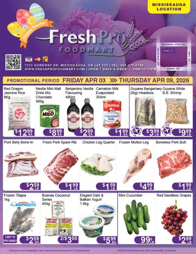 FreshPro Foodmart (Mississauga) Flyer April 3 to 9