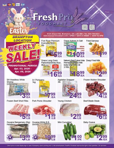 FreshPro Foodmart (Brampton) Flyer April 3 to 9
