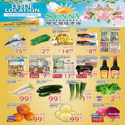Sunny Supermarket (Leslie) Flyer April 3 to 9