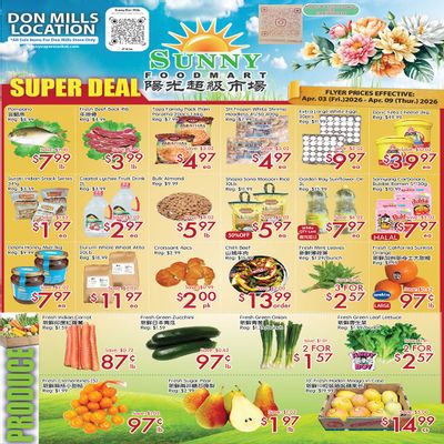 Sunny Foodmart (Don Mills) Flyer April 3 to 9