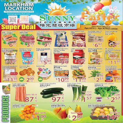 Sunny Foodmart (Markham) Flyer April 3 to 9