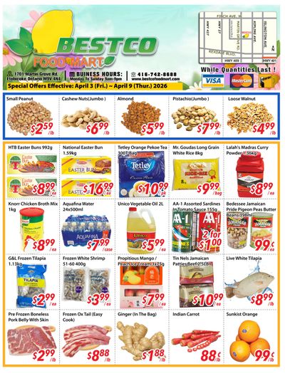 BestCo Food Mart (Etobicoke) Flyer April 3 to 9
