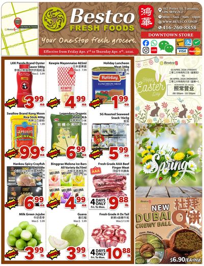 BestCo Food Mart (Downtown Toronto) Flyer April 3 to 9