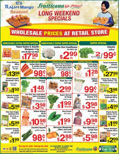 Fruiticana (Greater Vancouver) Flyer April 2 to 8
