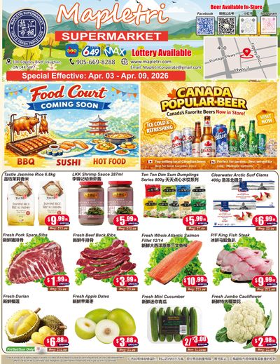 Mapletri Supermarket Flyer April 3 to 9