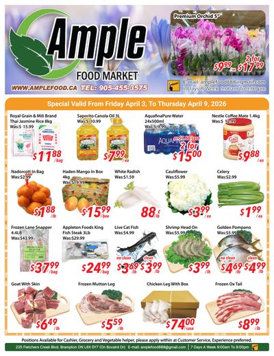 Ample Food Market (Brampton) Flyer April 3 to 9