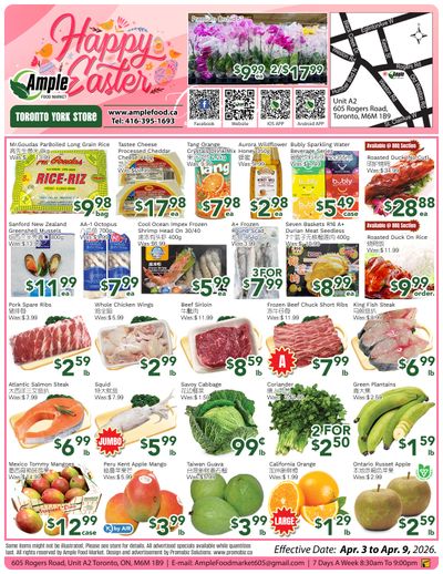 Ample Food Market (North York) Flyer April 3 to 9