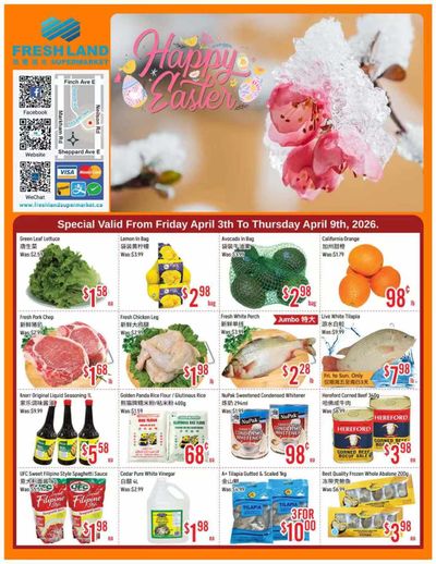 FreshLand Supermarket Flyer April 3 to 9