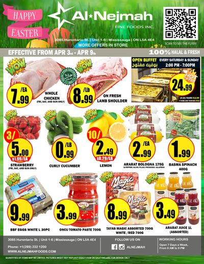 Alnejmah Fine Foods Inc. Flyer April 3 to 9