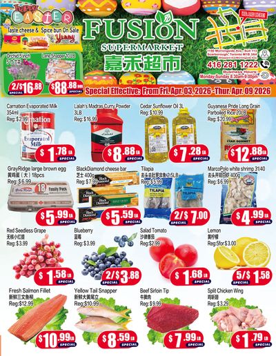 Fusion Supermarket (Scarborough) Flyer April 3 to 9