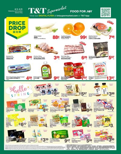 T&T Supermarket (London & Waterloo) Flyer April 3 to 9
