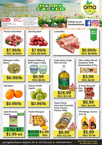 Oma Fresh Foods Flyer April 3 to 9