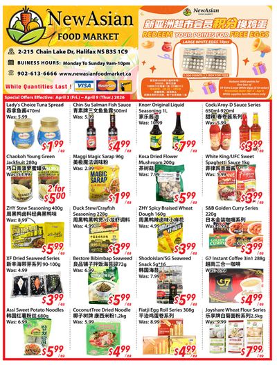 New Asian Food Market Flyer April 3 to 9