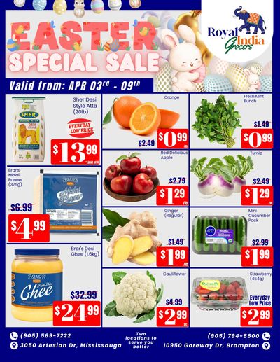 Royal India Grocers Flyer April 3 to 9