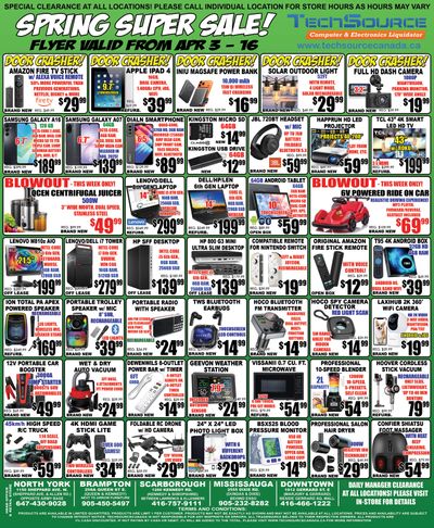 TechSource Flyer April 3 to 16