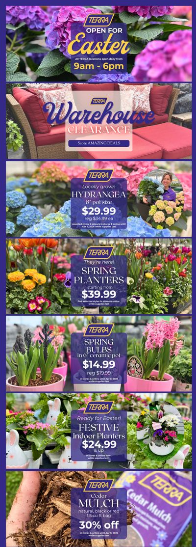 Terra Greenhouses Flyer April 3 to 9
