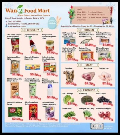 Wan 2 Food Mart Flyer April 3 to 9