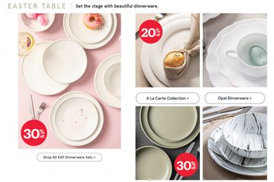 Kitchen Stuff Plus Canada: Easter Tabletop Sale up to 30% off + More