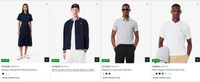 Lacoste Canada Spring Refresh Sale: 30% Off New Season Styles + Sale up to 50% off