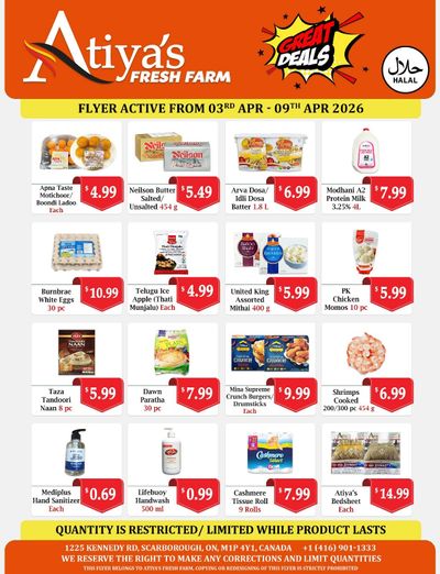 Atiya's Fresh Farm Flyer April 3 to 9