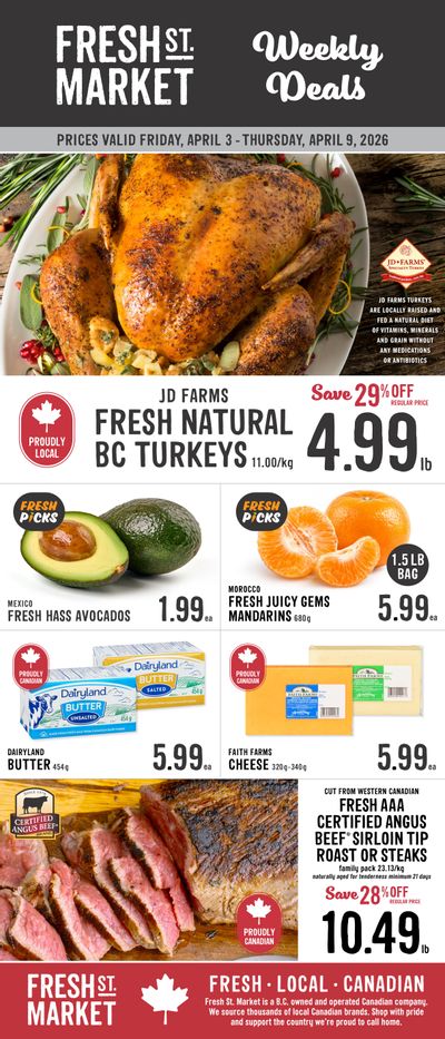 Fresh St. Market Flyer April 3 to 9