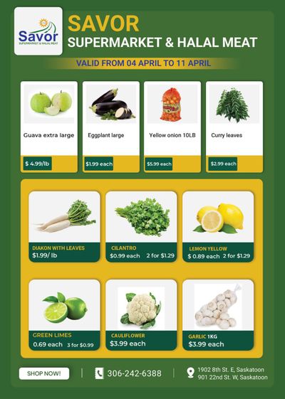 Savor Supermarket Flyer April 4 to 11