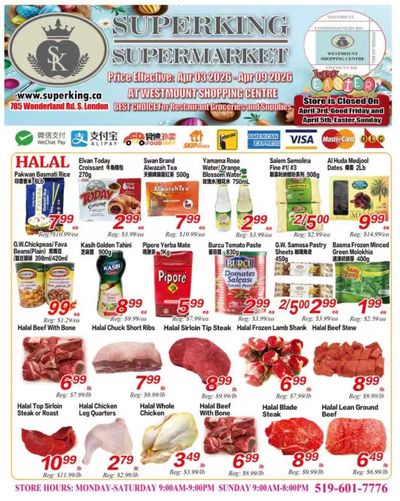Superking Supermarket (London) Flyer April 3 to 9