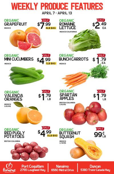 Pomme Natural Market Weekly Produce Flyer April 7 to 13