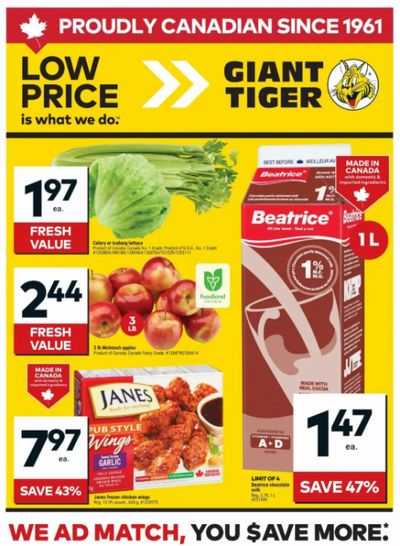 Giant Tiger Canada Flyer Deals April 8th -14th: 3lbs McIntosh Apples $2.44 + More