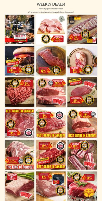 Robert's Quality Fresh Meats Flyer April 6 to 13