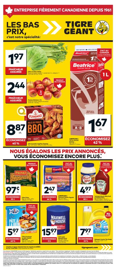 Tigre Géant Flyer April 8 to 14