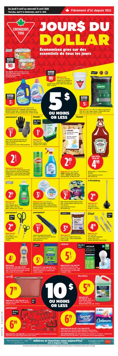 Canadian Tire (QC) Flyer April 9 to 15
