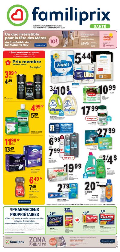 Familiprix Sante Flyer April 9 to 15