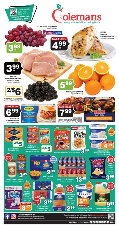 Coleman's Flyer April 9 to 15