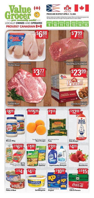 Value Grocer Flyer April 9 to 15