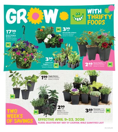 Thrifty Foods Grow Flyer April 9 to 22