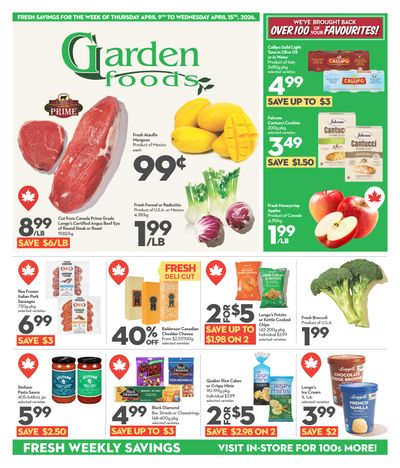Garden Foods Flyer April 9 to 15