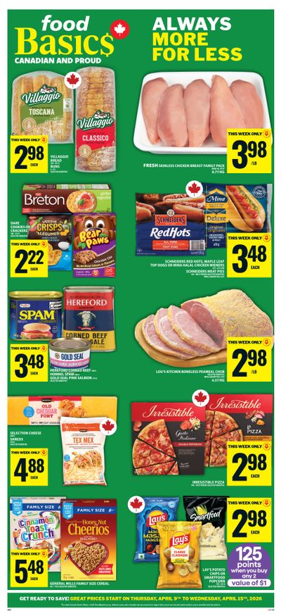 Food Basics Flyer April 9 to 15