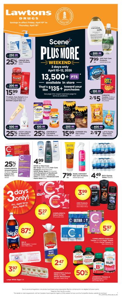 Lawtons Drugs (NB, NL) Flyer April 10 to 16