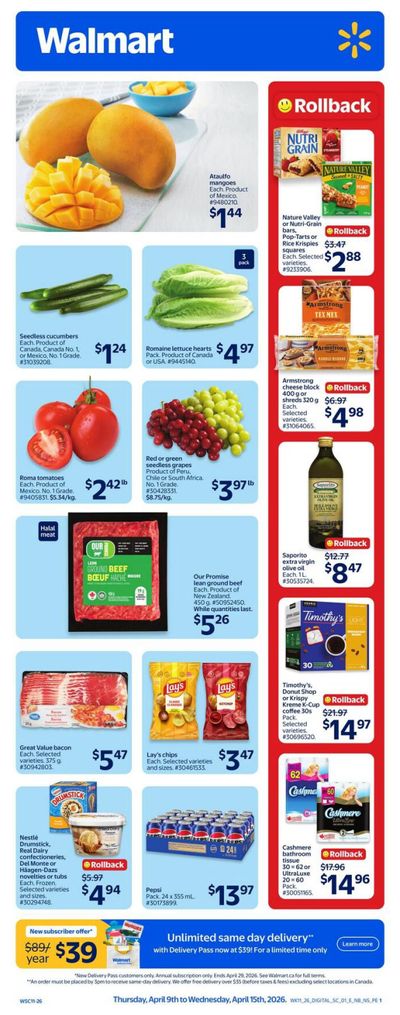 Walmart (Atlantic) Flyer April 9 to 15