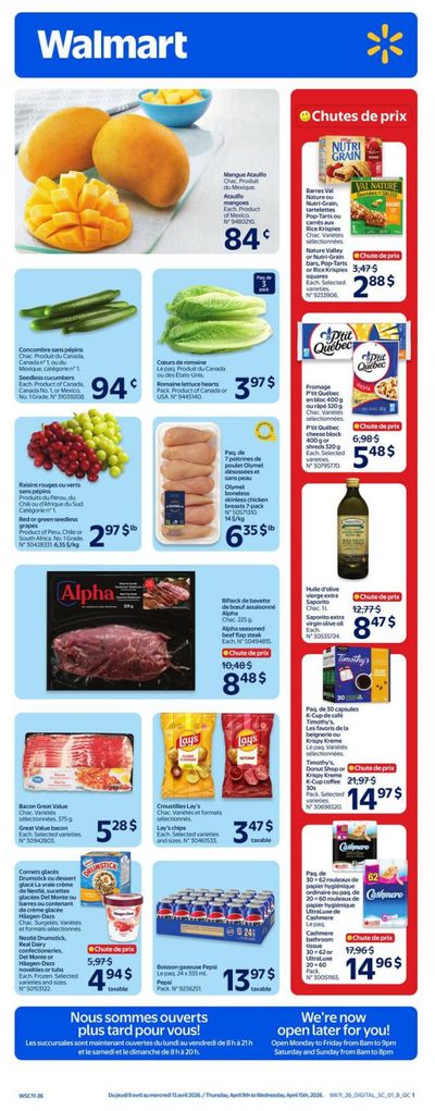 Walmart (QC) Flyer April 9 to 15