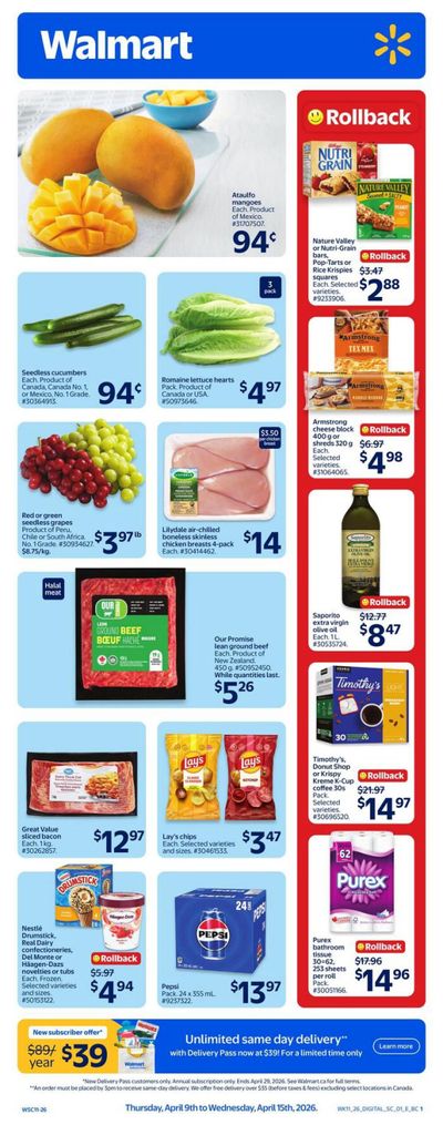 Walmart (West) Flyer April 9 to 15